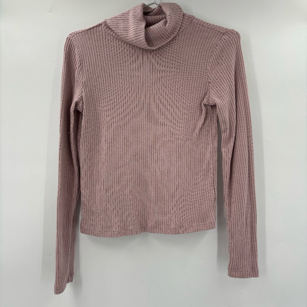 The Group Baboon Ribbed Knit Long Sleeve Turtleneck Lilac Size Small